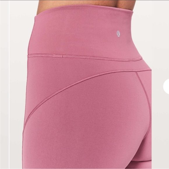 Like New Lululemon In Movement 7/8 Tight *Everlux 25" Moss Rose EUC - Picture 7 of 11